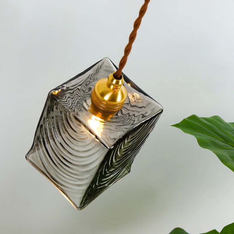 suspension laiton verre salle manger bar - vue 4 sur 9