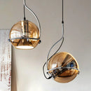 suspension en verre ambré style nordique moderne luminaire décoratif