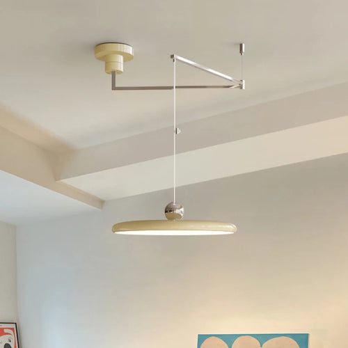 lustre led lumière simple déco maison bras long bar - vue 3 sur 12