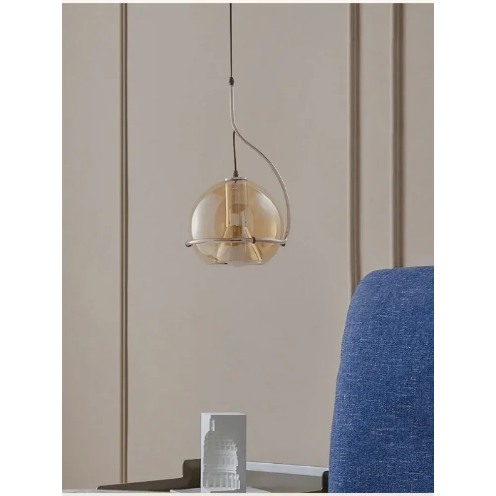 lustre boule en verre style nordique pour éclairage rétro - vue 5 sur 8
