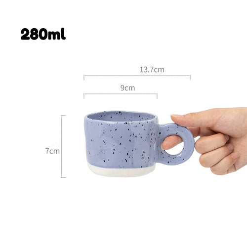 Mug ceramique motif encre eclaboussee elegant 280 ml