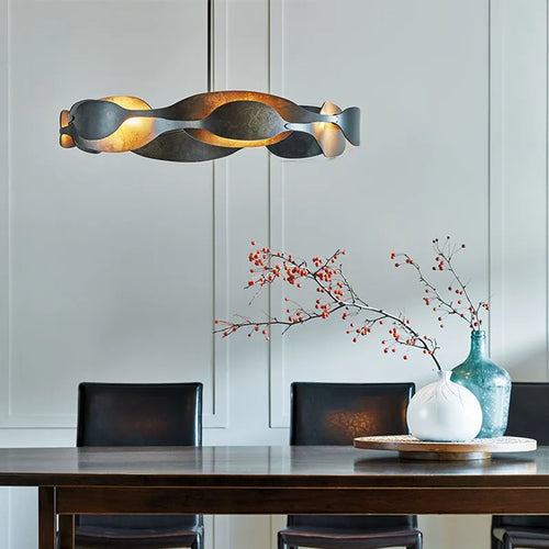 luxe italienne métal artistique suspendue led restaurant hôtel éclairage