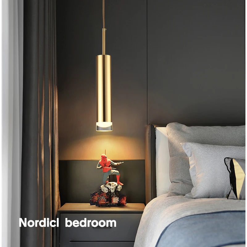 Fumi Modern Adjustable LED Pendant Light, Elegant Ceiling Hanging LED Light Fixture for Kitchen Island Living Room Bedroom - vue 4 sur 8