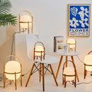 lampe sur pied bois moderne art éclairage table salon étude chambre portable