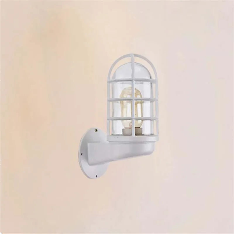 Rétro verre applique murale industrielle extérieure intérieure LED étanche applique murale Loft salon allée patio éclairage décoratif Lustre - vue 7 sur 9