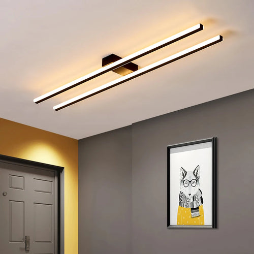 Modern decorative minimalistic double tube chandelier - vue 2 sur 16