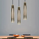 suspension en cristal de luxe design long
