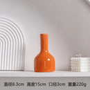 Modern Ceramic Vase with Minimalist Design, Dried Flower Vase, New Chinese Style Ceramic Vase, Luxury Home Decor Orange Ceramic