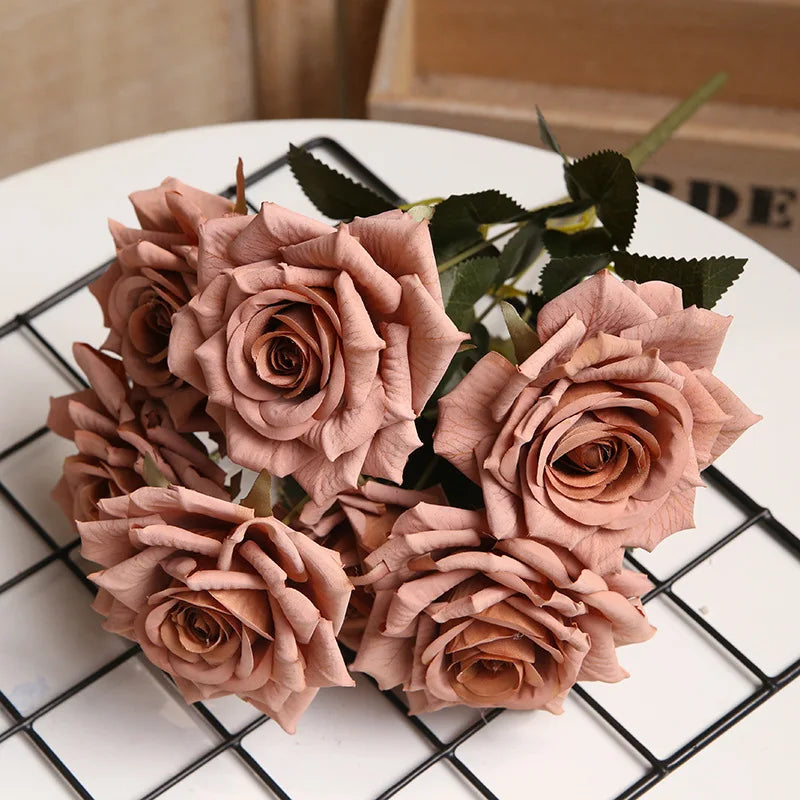 bouquet de roses artificielles pour décoration intérieure et extérieure - vue 11 sur 14
