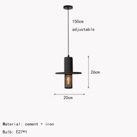lampe suspendue vintage en ciment pour