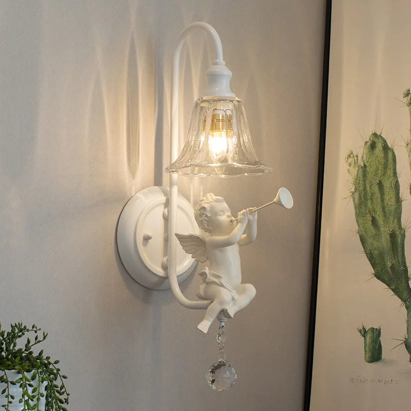 applique murale led moderne en résine avec ange décoratif nordique - vue 11 sur 10