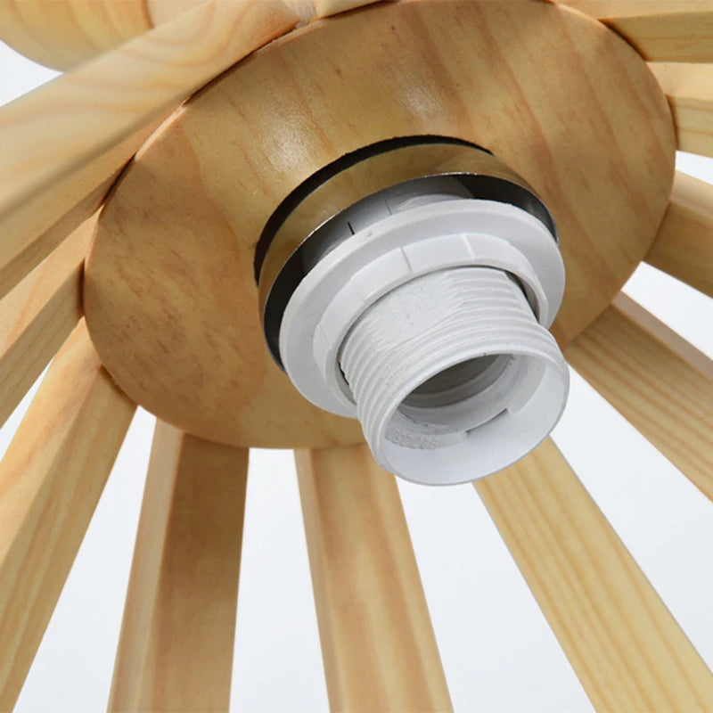suspension nordique à led en bois pour décoration intérieur 2024 - vue 7 sur 8