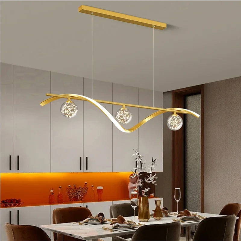 suspension led minimaliste moderne à intensité variable pour intérieur - vue 4 sur 9