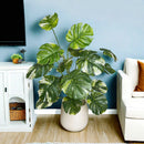 Realistic and elegant artificial monstera plant for interior decoration