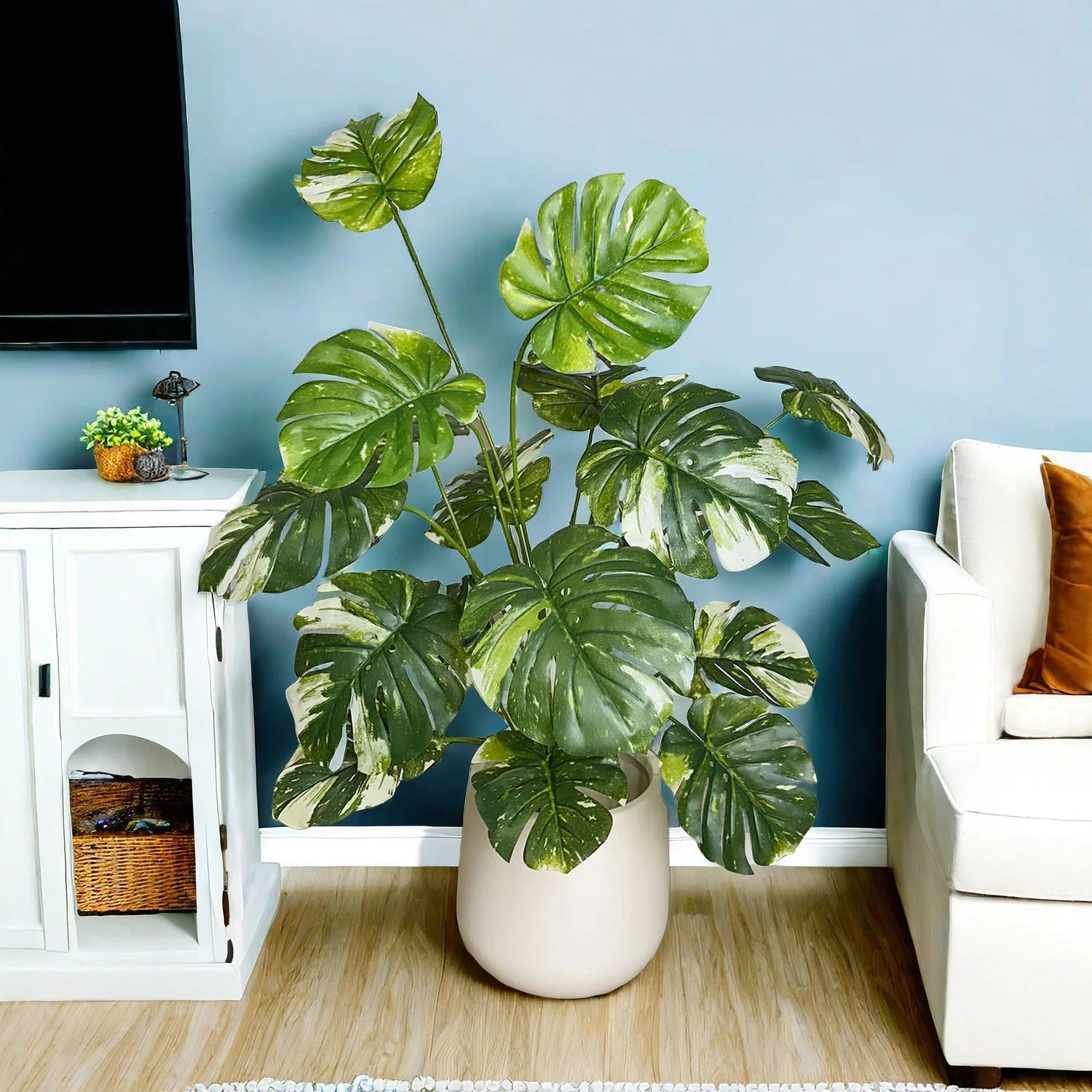 plante monstera artificielle décoration intérieure réaliste et élégante