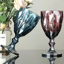 Verres vin cristal sculpté design élégant boissons maison