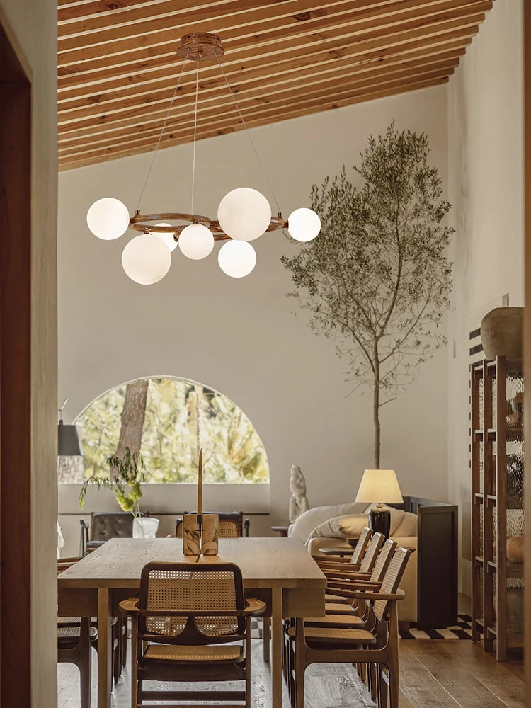 lustre wabi sabi suspendu pour décoration intérieure élégante - vue 6 sur 9