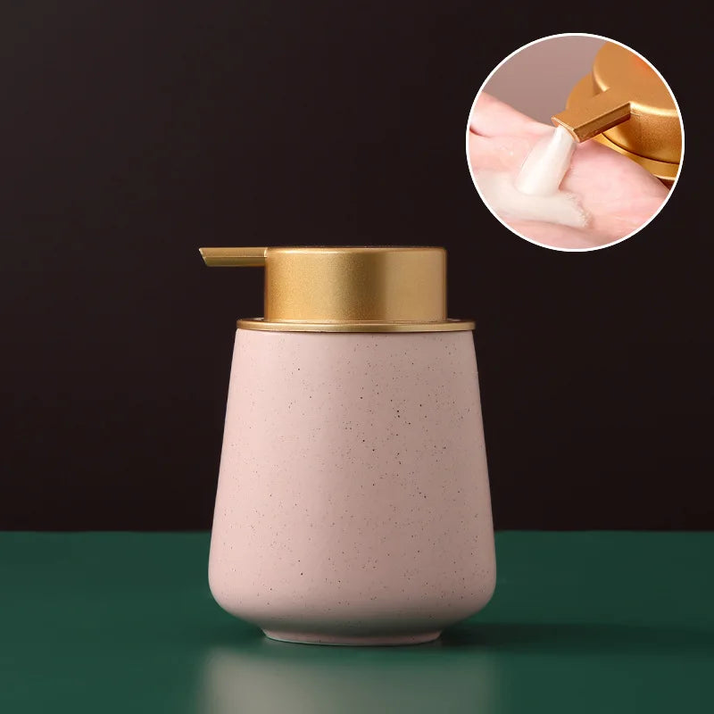 distributeur de savon portable en céramique 400 ml pour soins personnels - vue 19 sur 30