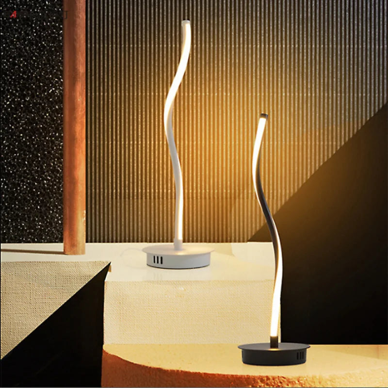 lampadaire led moderne nordique gel de silice simple - vue 5 sur 6