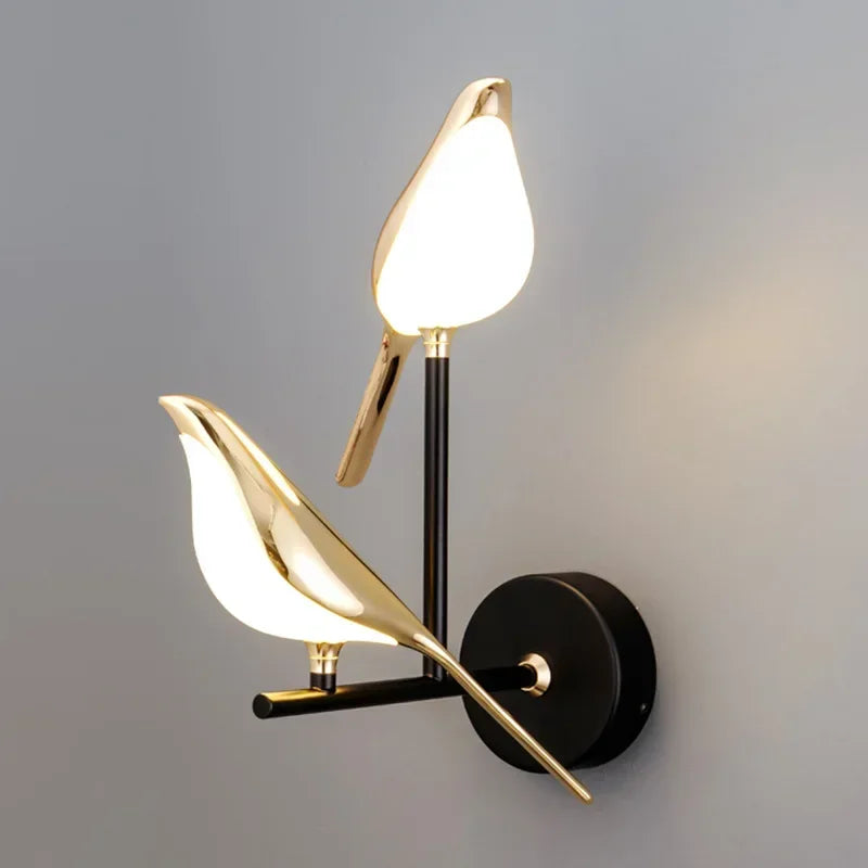 lustre led 	 art oiseau loft originalité décoration - vue 6 sur 18