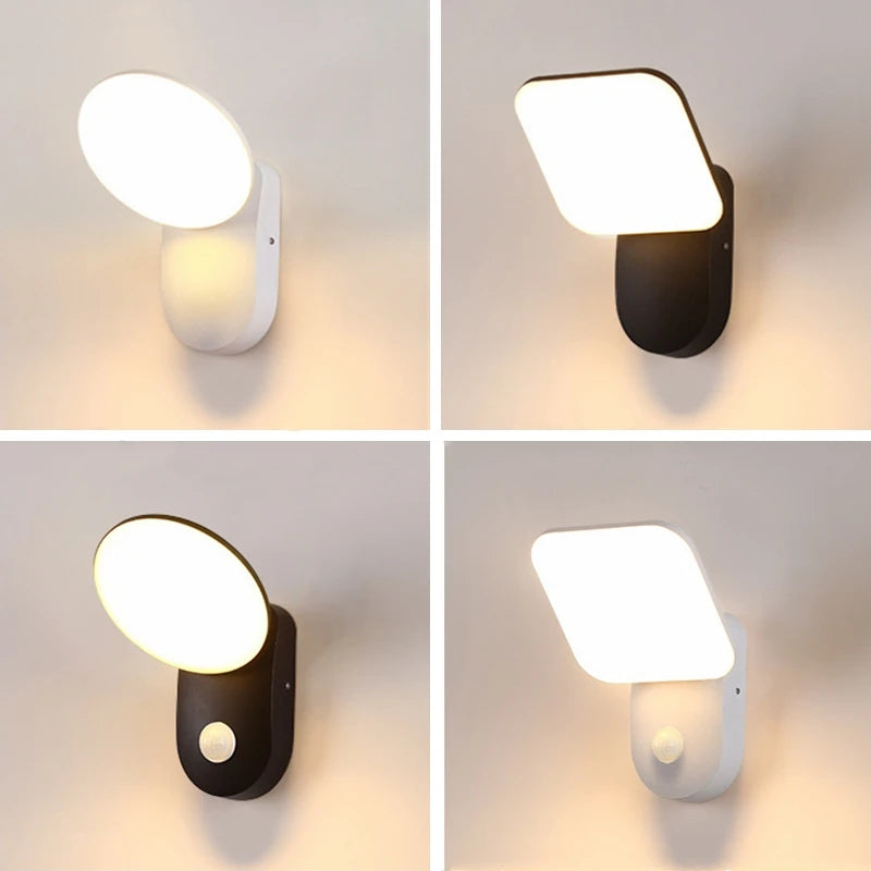 applique murale extérieure led avec capteur de mouvement étanche décorative - vue 7 sur 14