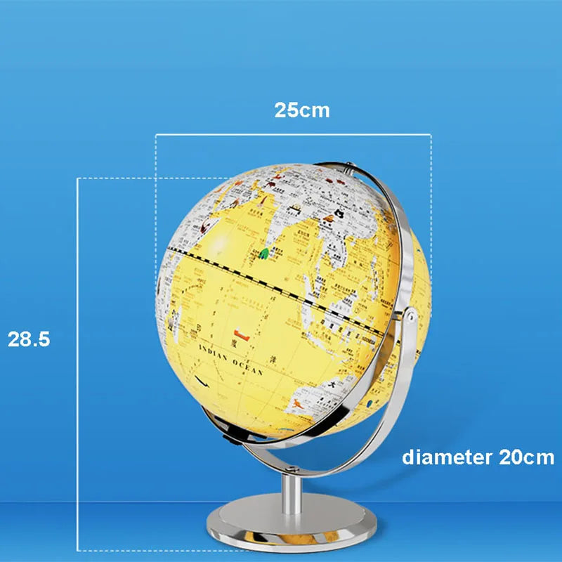 globe terrestre éducatif intelligent avec support rotatif et lumière - vue 4 sur 8