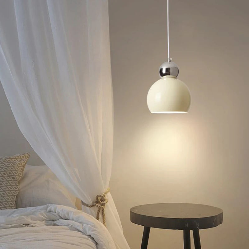 Nordique LED Suspension Plafonnier Crème Vent Gourde Lampe Pour Salon Chambre Étude Salle À Manger Décoration De La Maison Luminaires - vue 3 sur 12