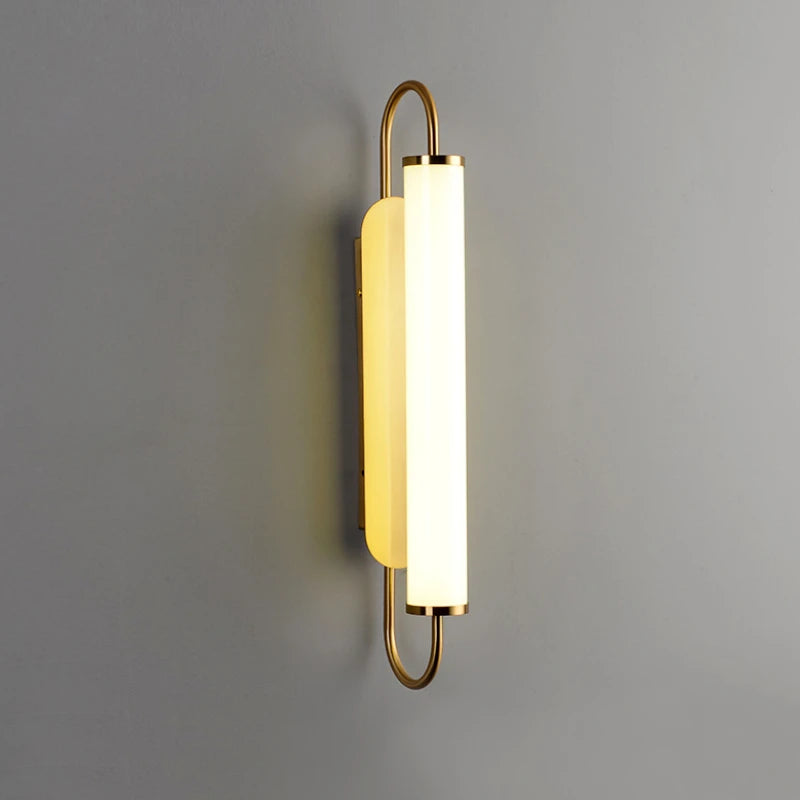 Nordic Minimalist Long White LED Wall Lamp for Bedroom Headboard, Modern and Personalized Living Room Balcony Lighting Fixtures - vue 2 sur 7