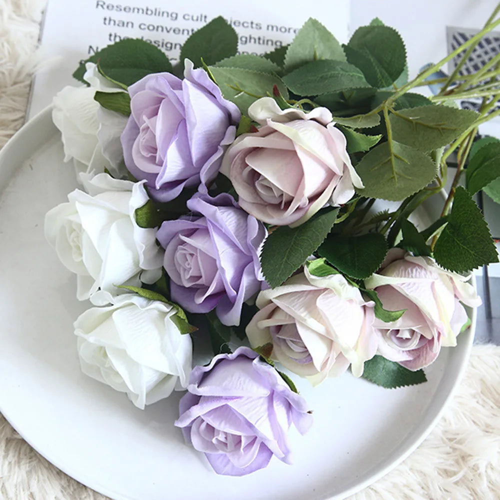 fleur artificielle en flanelle pour décoration intérieure et mariage - vue 3 sur 15