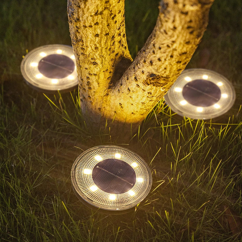 IP68 LED étanche extérieure énergie solaire lumière au sol contrôle de l'éclairage chemin pont lumières cour allée pelouse jardin décoration lampe