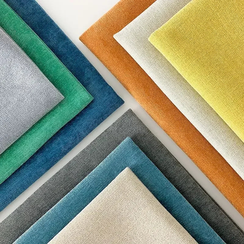Tissu chenille uni épais ameublement doux salon diy - vue 6 sur 7