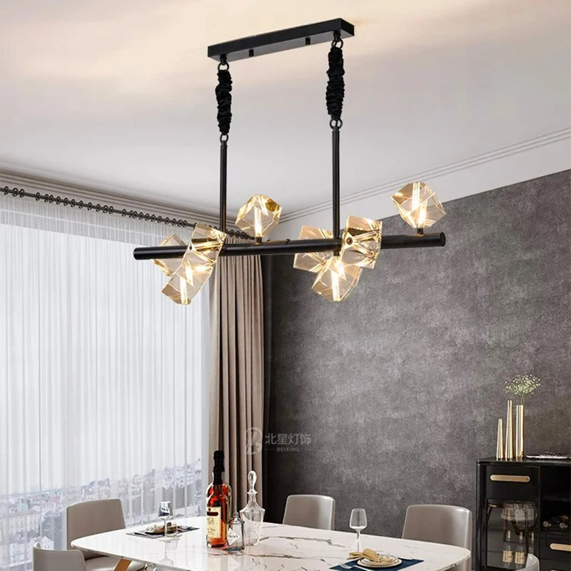 home decorationPendant lights, luxury crystal living room chandelier, dining room Pendant lamp, ceiling light, indoor lighting - vue 3 sur 6