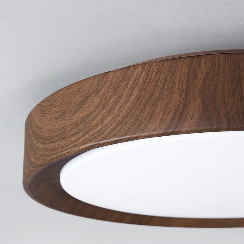 lampe led plafonnier minimaliste imitation bois créatif moderne - vue 7 sur 12