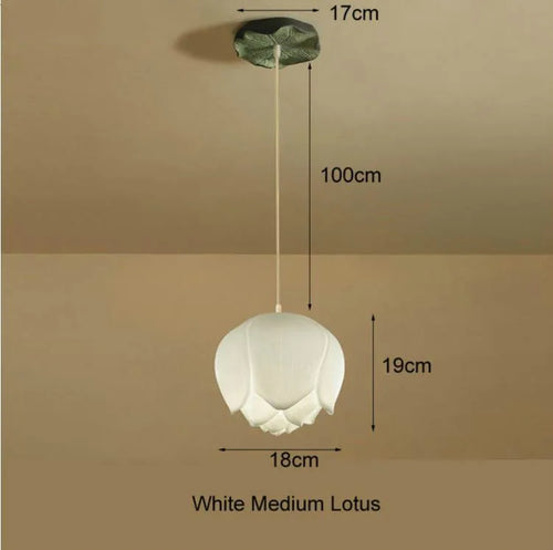 Suspension fleur Lotus style rétro LED - vue 12 sur 22