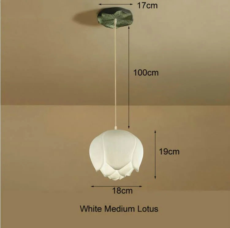 Suspension fleur Lotus style rétro LED - vue 11 sur 22