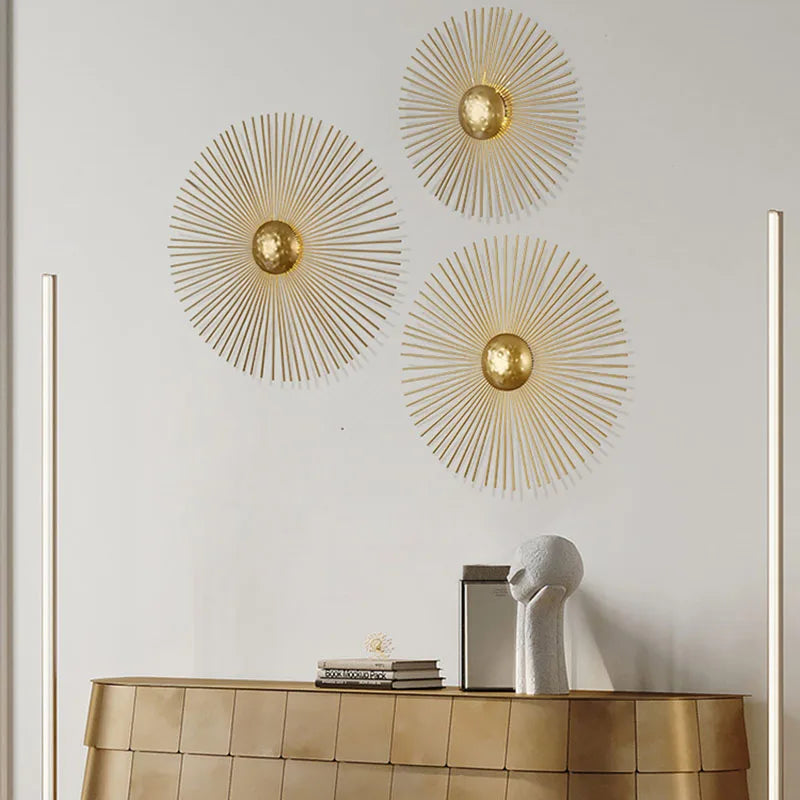 applique murale soleil led déco pour hôtel boutique