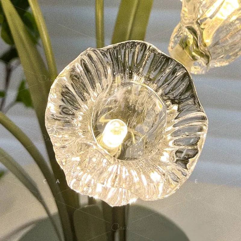 lampe de sol led en forme de fleur nordique décorative pour intérieur - vue 5 sur 7