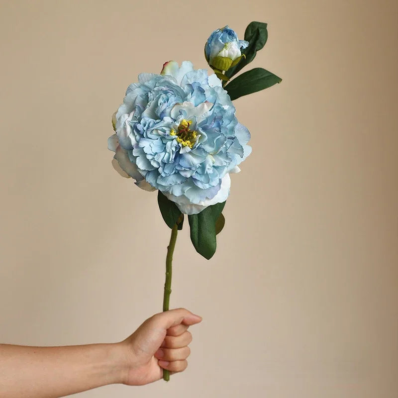 Artificial silk peony plant for interior decoration realistic flowers - vue 12 sur 12