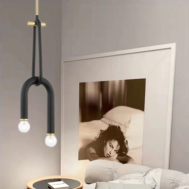 lustre créatif à 2 ampoules hauteur réglable