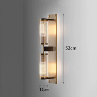 applique murale led minimaliste de luxe post-moderne en cuivre