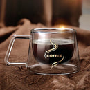 Tasse expresso verre double paroi 200 ml anse