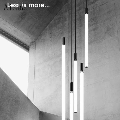 Minimalist nordic design LED pendant light for decorative interiors - vue 4 sur 11