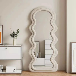 Modern wavy design mirror for a chic and funky space