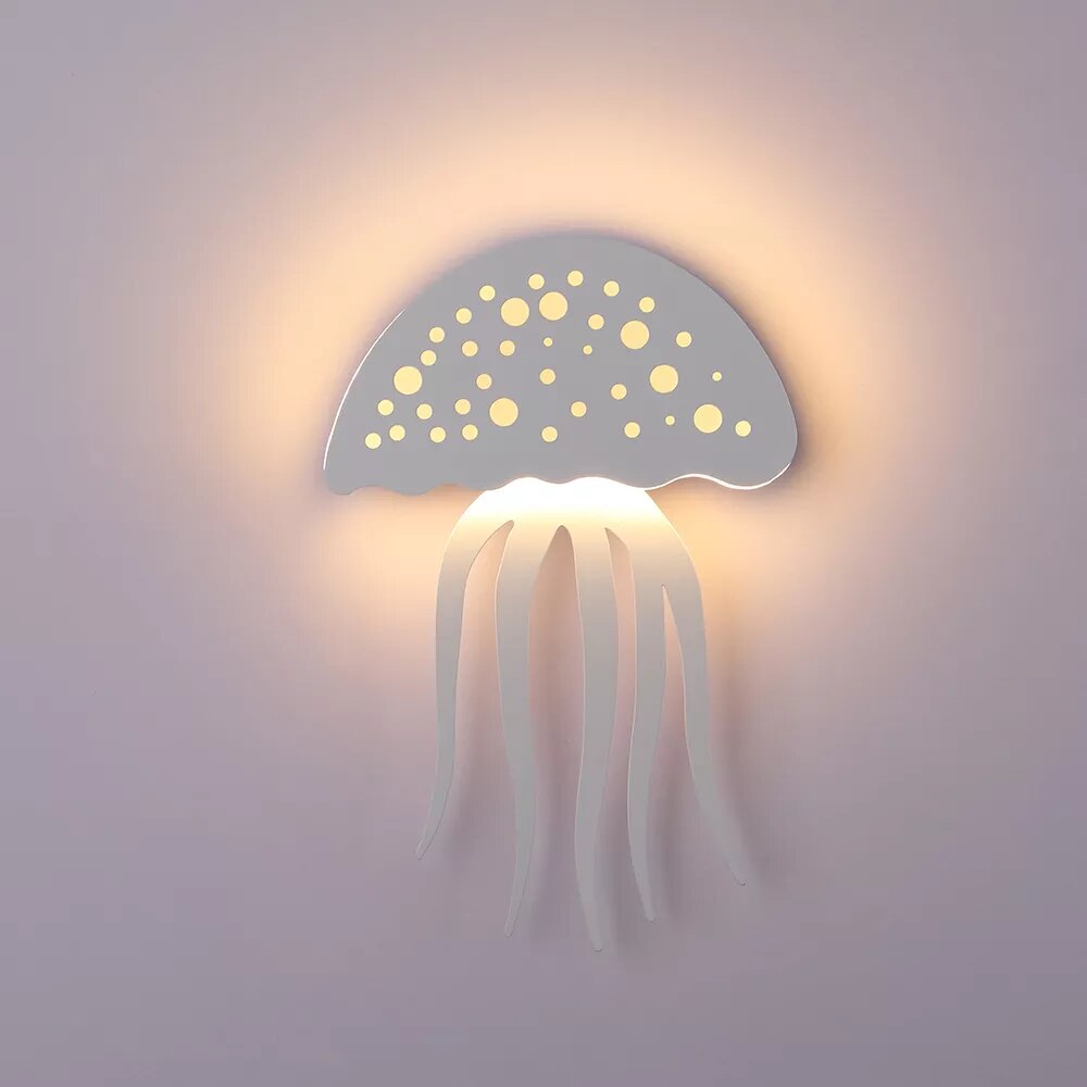 Applique murale blanche en forme de méduse à LED - vue 3 sur 7