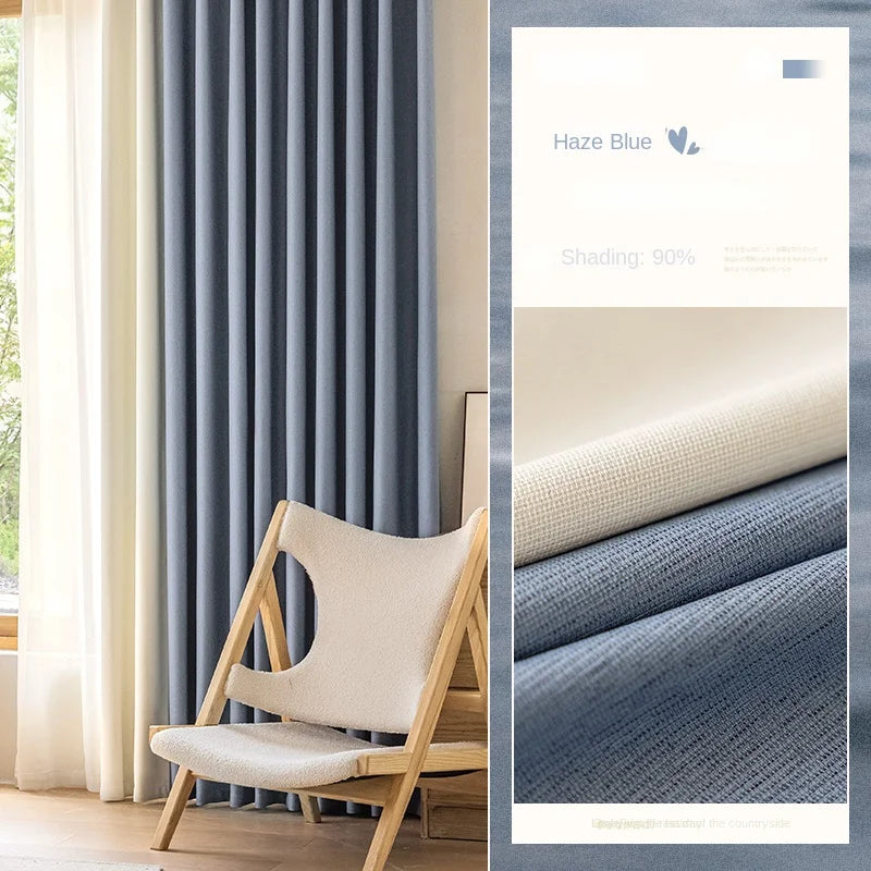 Rideau occultant plissé style moderne pour salon chambre