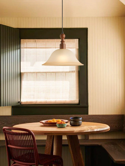 suspension en bois massif style rétro japonais pour décor intérieur - vue 3 sur 8