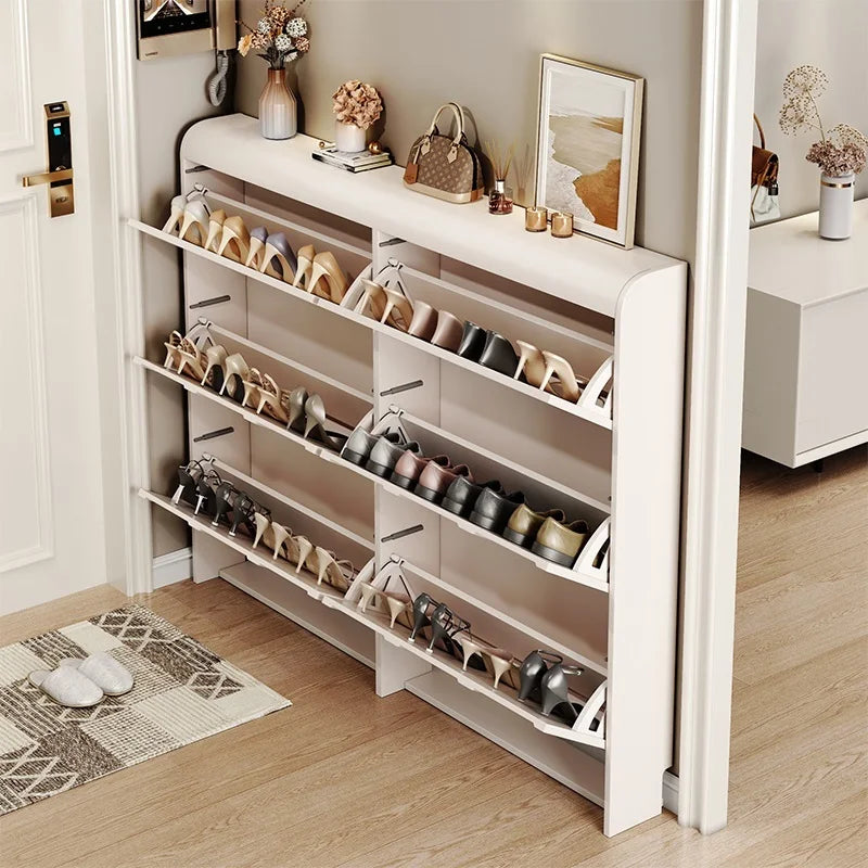 armoire à chaussures moderne en bois design nordique peu encombrant - vue 3 sur 20