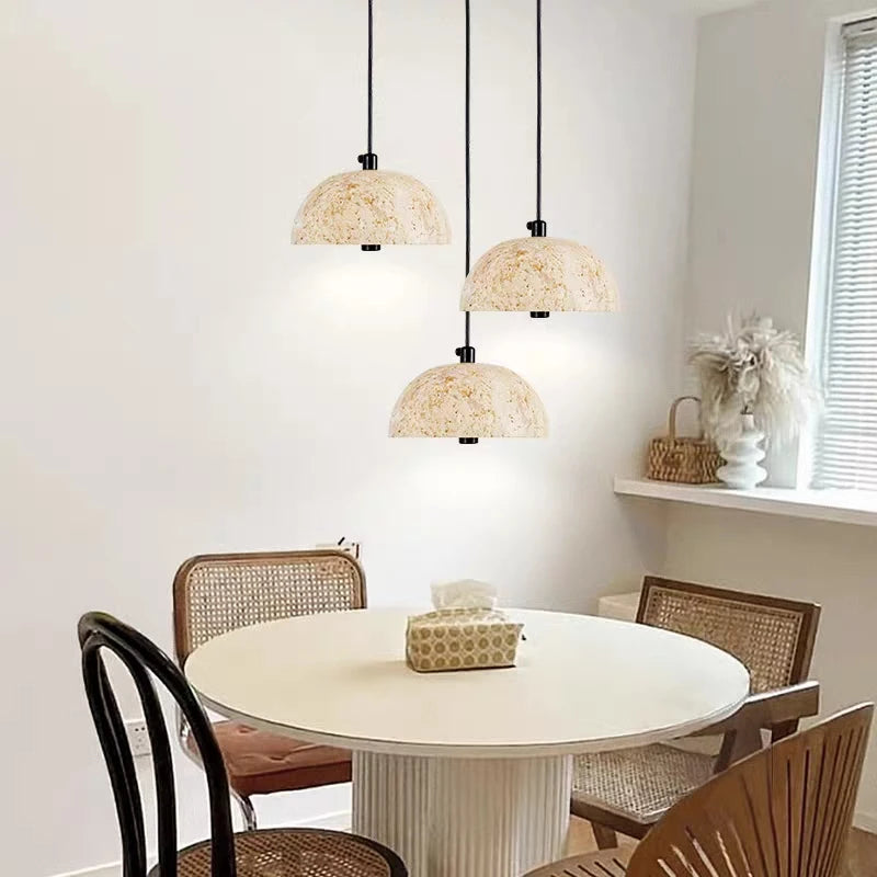 lustre wabi-sabi en pierre rétro nordique pour ambiance zen - vue 2 sur 7