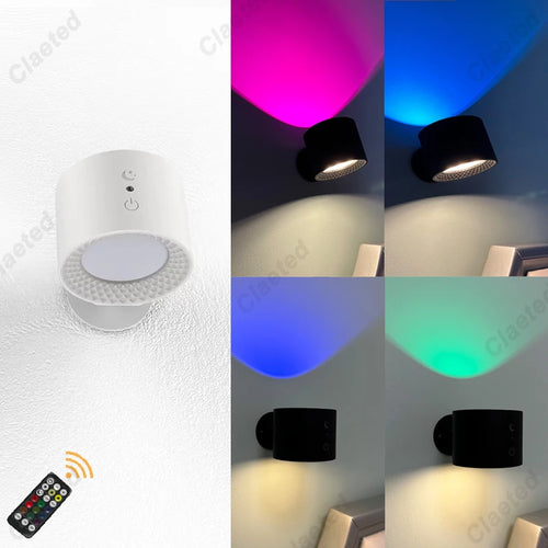Tactile et télécommande intérieure sans fil Applique murale rechargeable alimenté par batterie LED appliques murales sans fil avec chargement USB - vue 11 sur 10