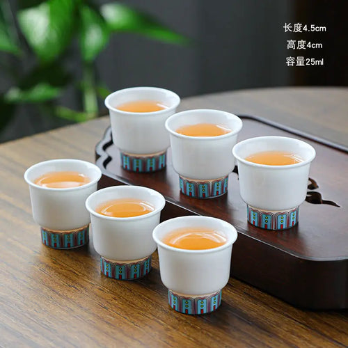 Service à thé kung fu porcelaine 6 tasses